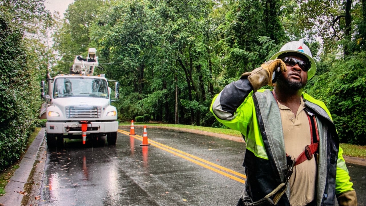 Child hugging father