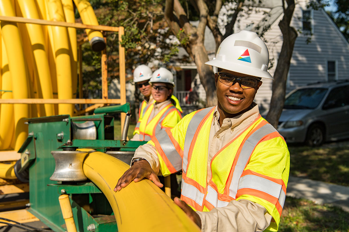 Gas worker in the field