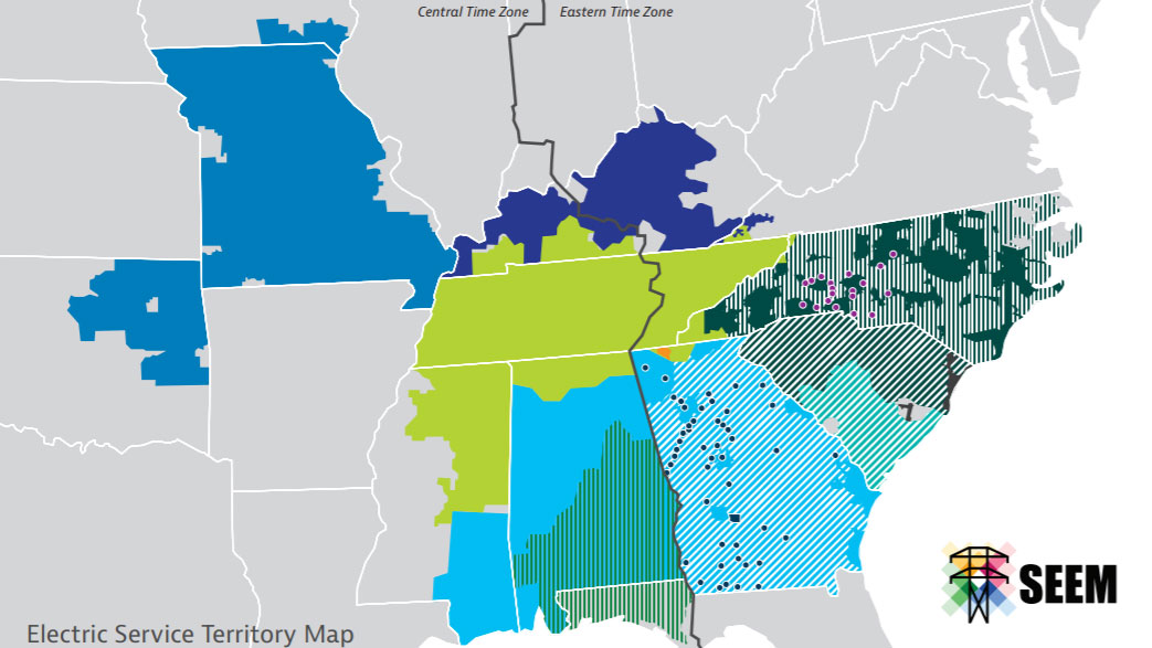 Southeast Energy Exchange Market map