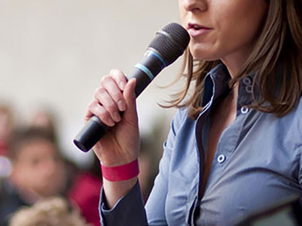 Person with Microphone