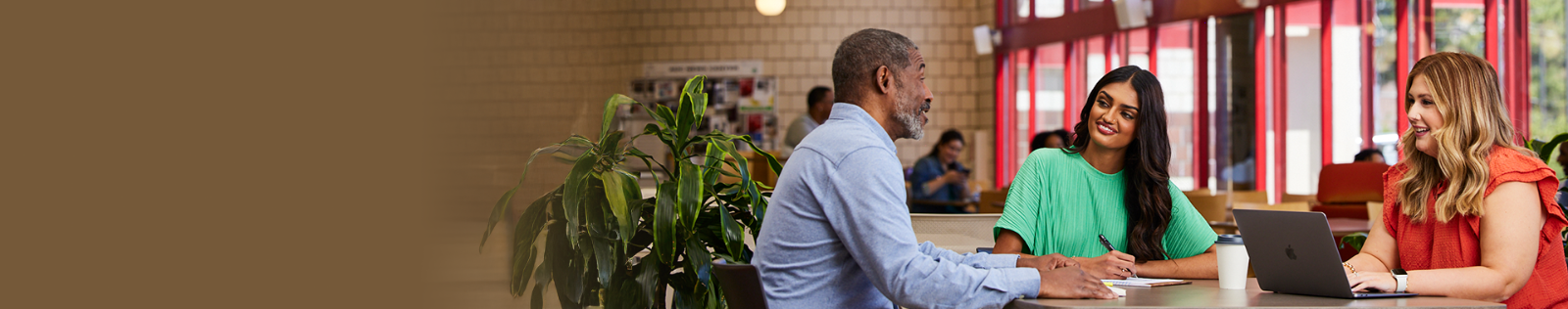 Diverse team members smiling