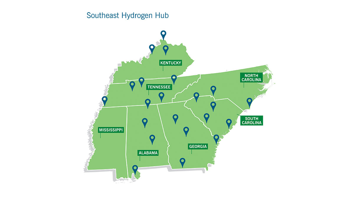 South East Hydrogen Hub Map