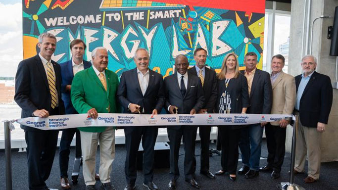Ribbon cutting event at Tech Square for new microgrid