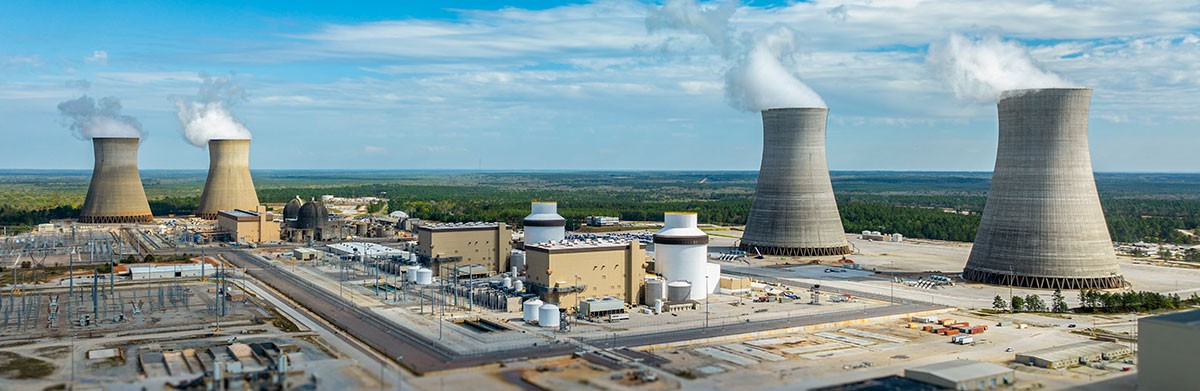 Aerial of Vogtle nuclear power plant