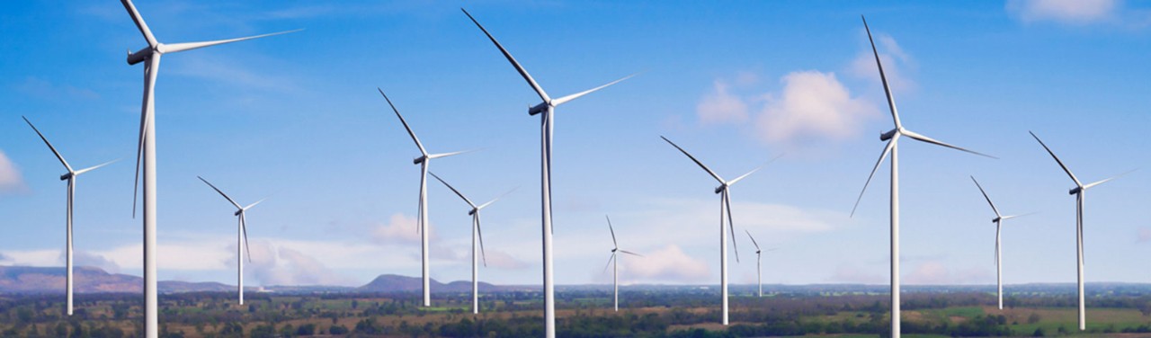 Wind turbines representing Southern Company’s clean energy business initiatives 