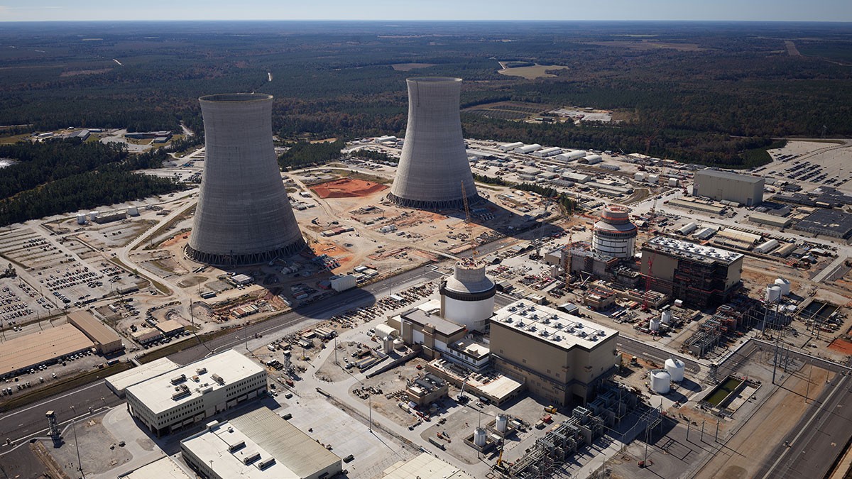 Vogtle 3 and 4 aerial