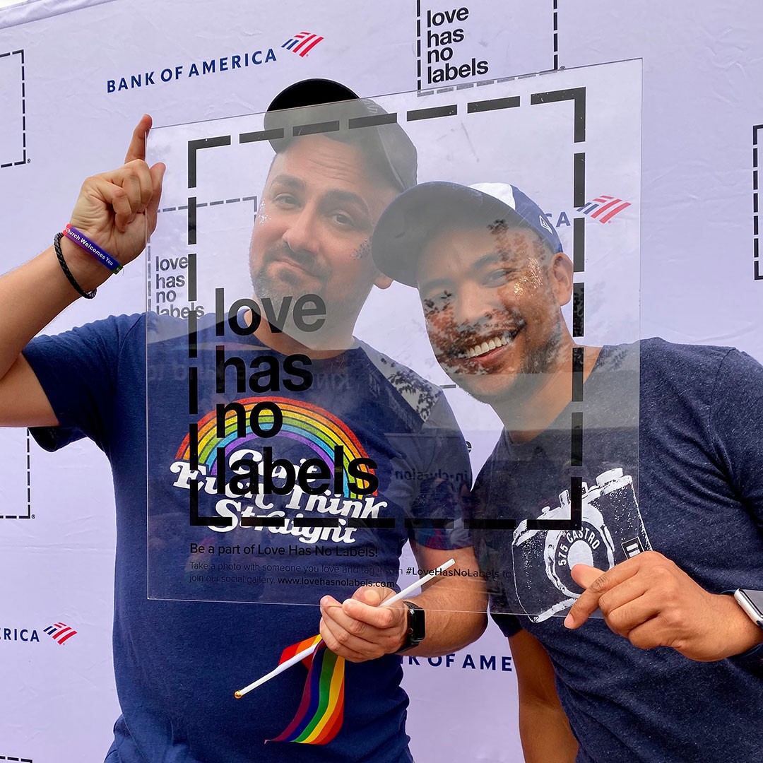 Justin with his husband Jason at Atlanta Pride