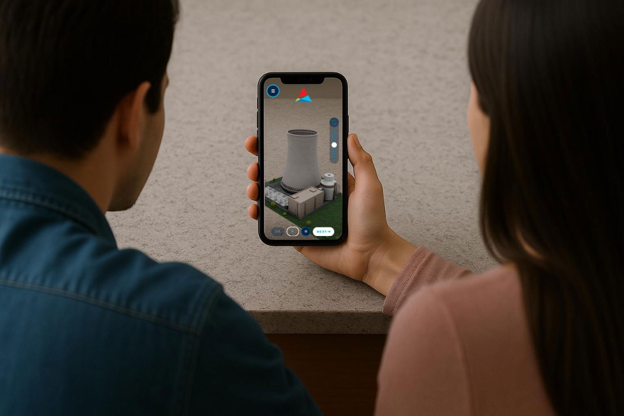 Vogtle AR Experience on smart phone