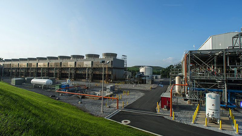 Waste management segment of electricity generating facility